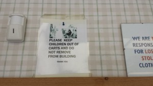 Sign in laundry 
