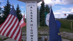 Alaska Highway northern terminus.