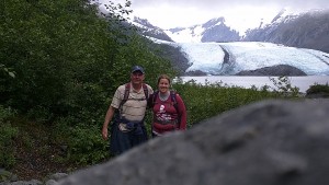 Kleenex and Castaway at Portage Glacier.